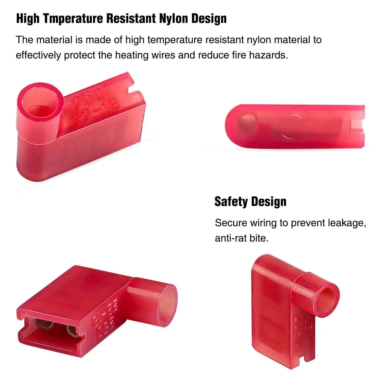 110Pcs Nylon Flag Spade Terminals