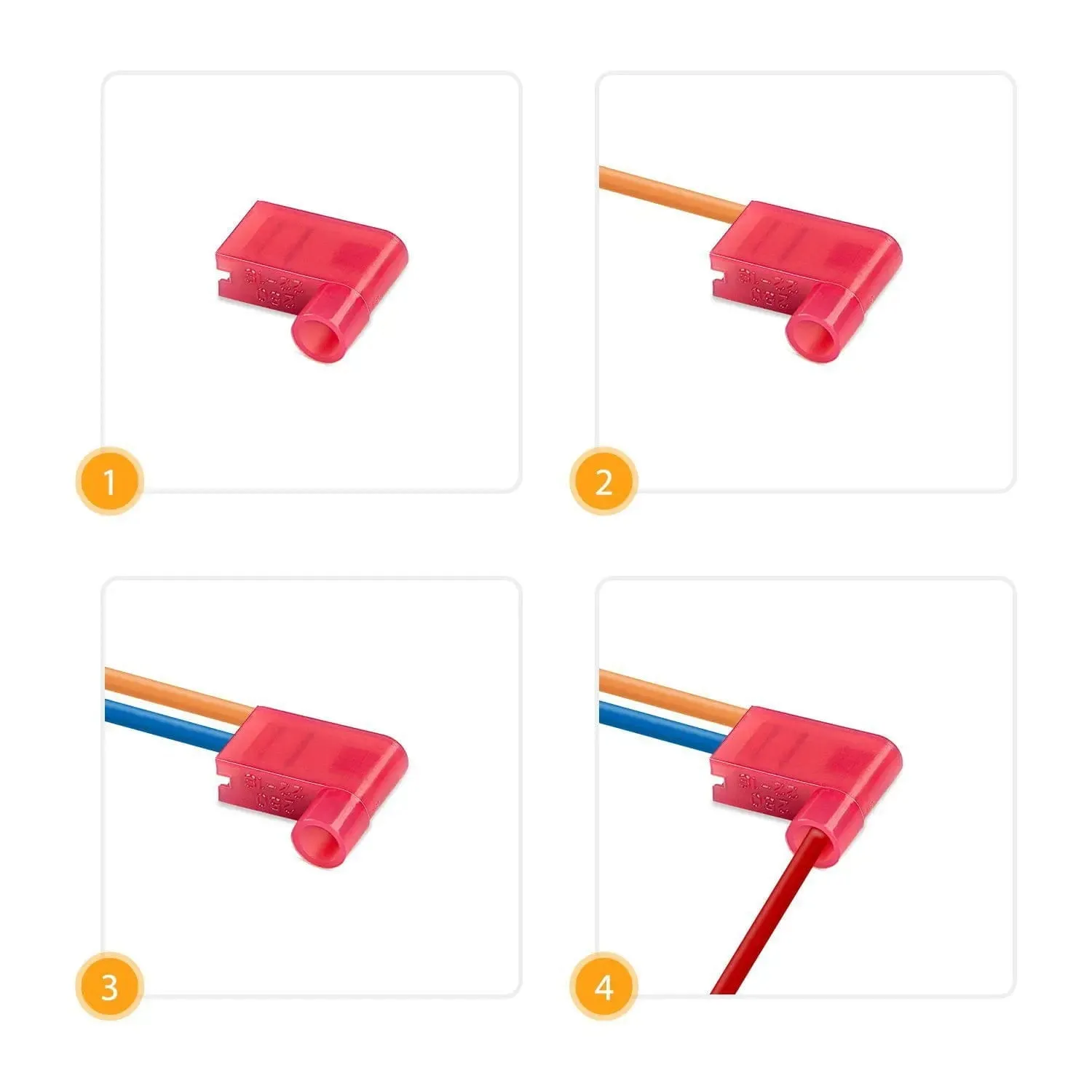 110Pcs Nylon Flag Spade Terminals