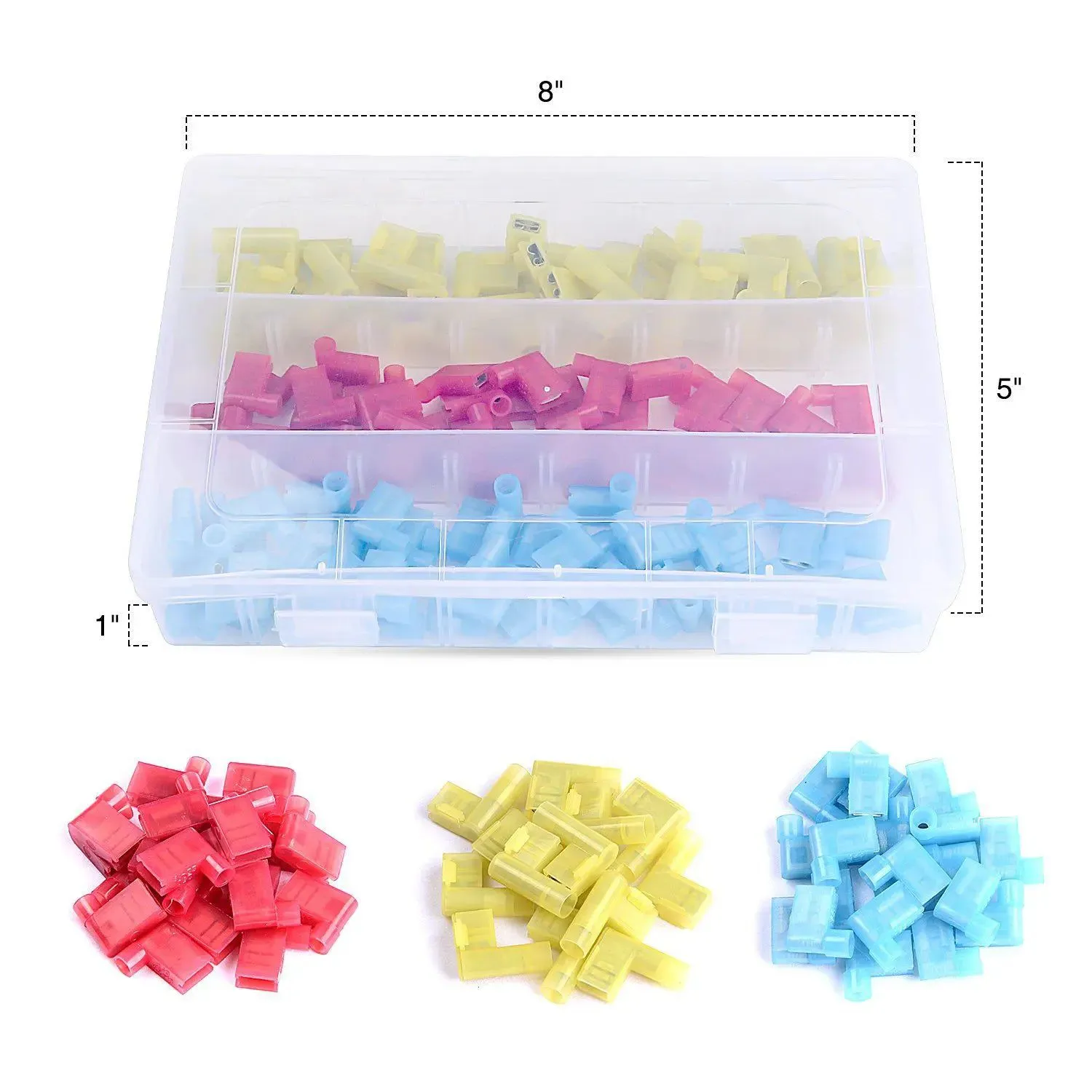 110Pcs Nylon Flag Spade Terminals