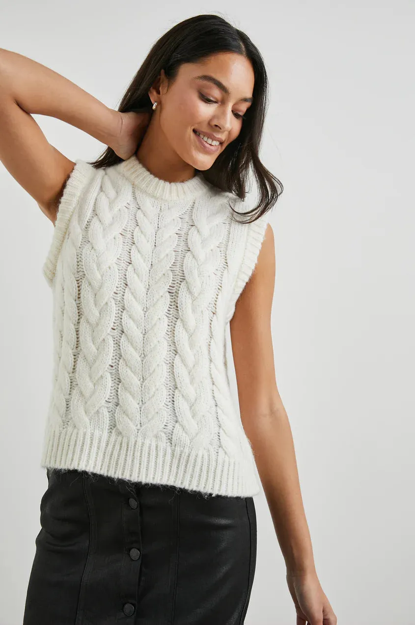 Alexis Sweater Vest, Ivory