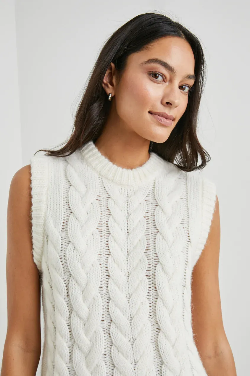 Alexis Sweater Vest, Ivory