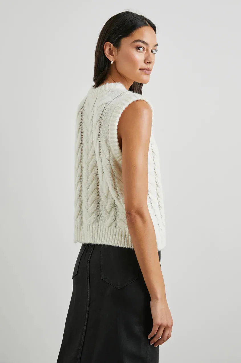 Alexis Sweater Vest, Ivory