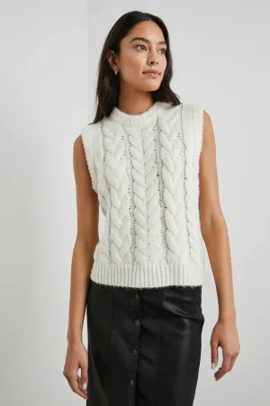 Alexis Sweater Vest, Ivory