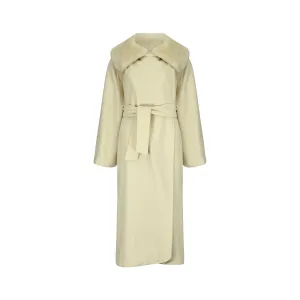 ARCHIVE - 1980s Claude Montana Cream Wool Trench Coat