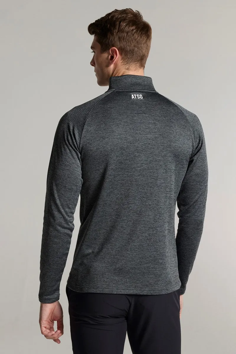 Burnaby Thermal 1/4 Zip Top - Putter Black Marl