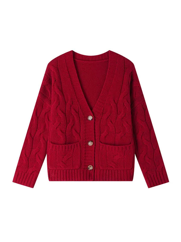 Call Me Cozy Cream Cable Knit Turtleneck Cardigans
