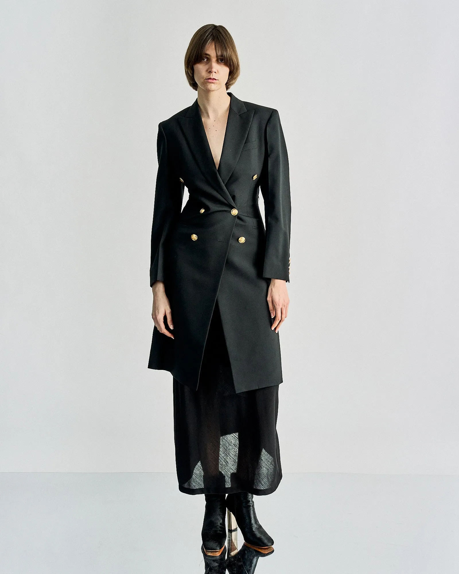 Celine Double breasted gold button coat