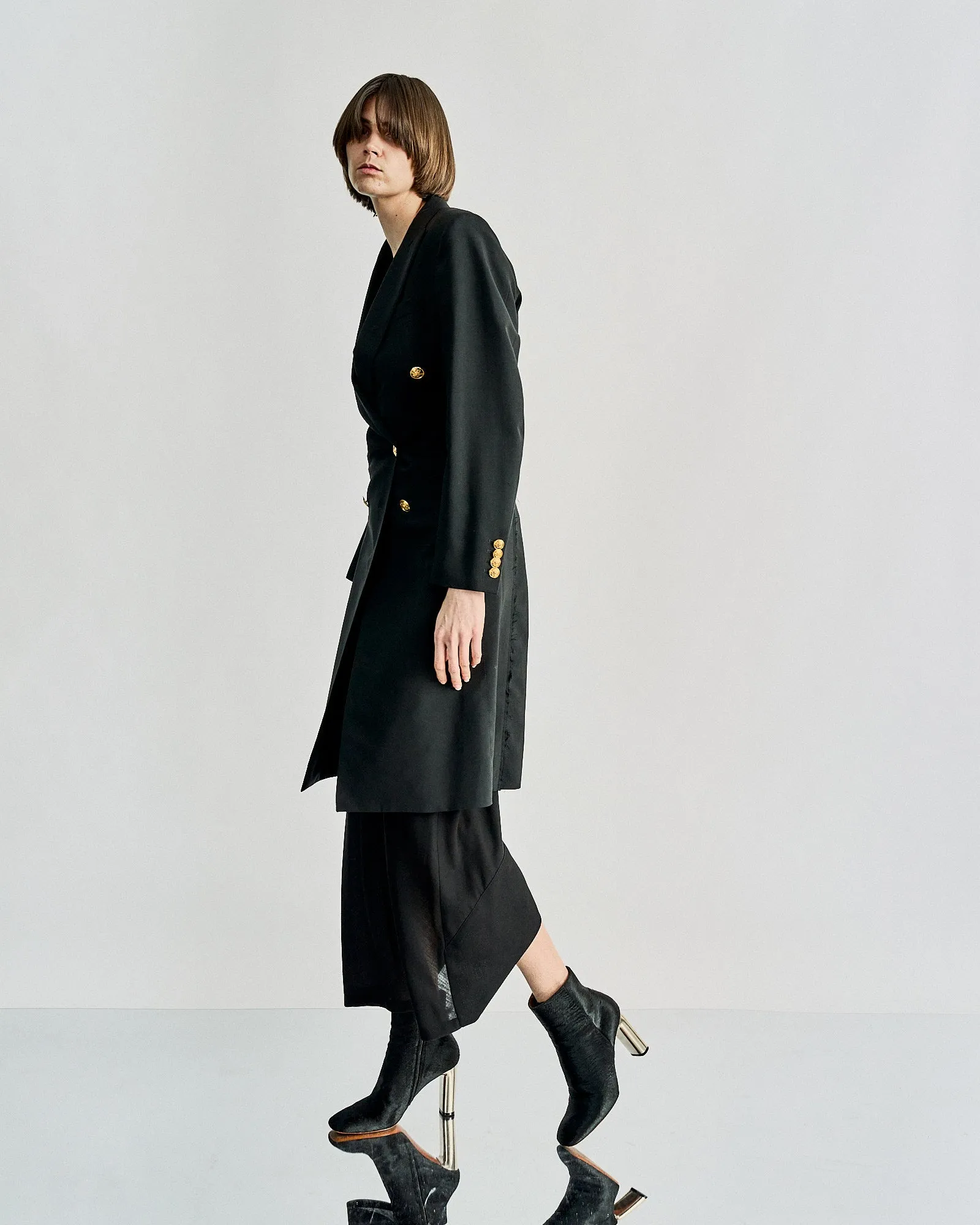 Celine Double breasted gold button coat