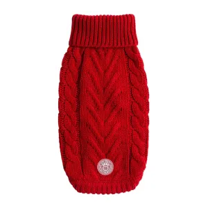 Chalet Sweater - Red Luxurious Knit for Stylish Dogs