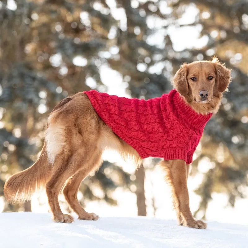 Chalet Sweater - Red Luxurious Knit for Stylish Dogs
