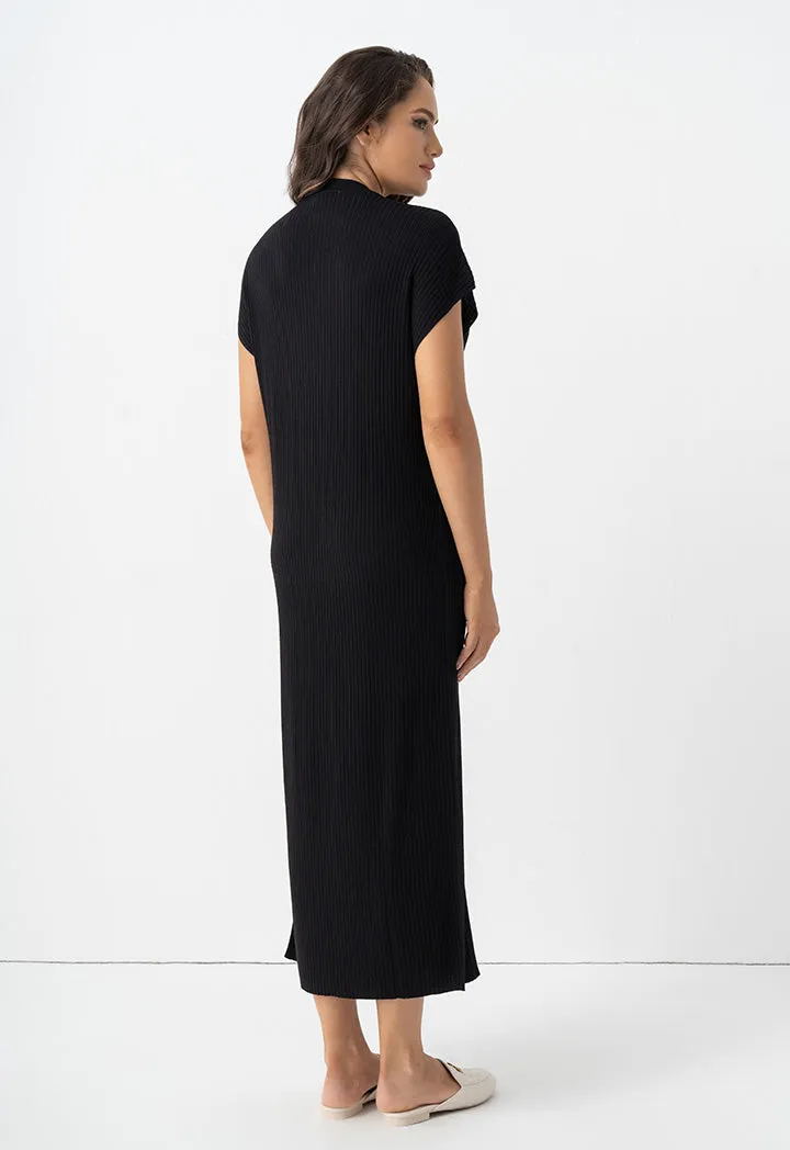 Choice Sleeveless Knitted Maxi Dress Black