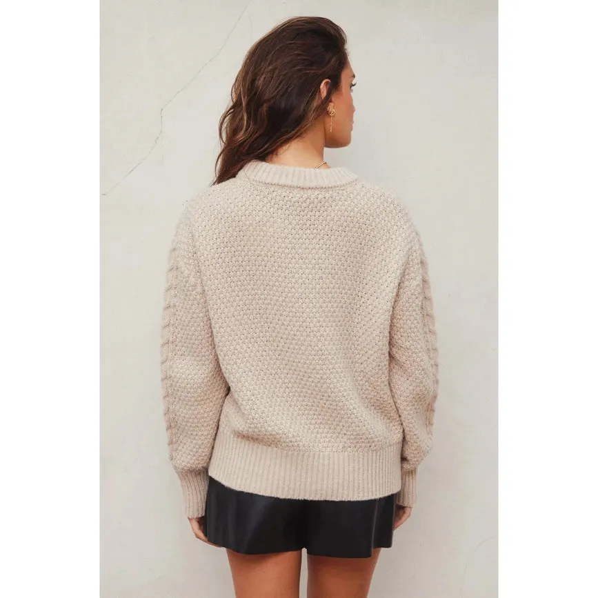 Chunky Cable Knit Sweater CREAM