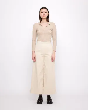 Classic Wide-Legged Trouser - Corduroy Edition - FW24 - Pearl