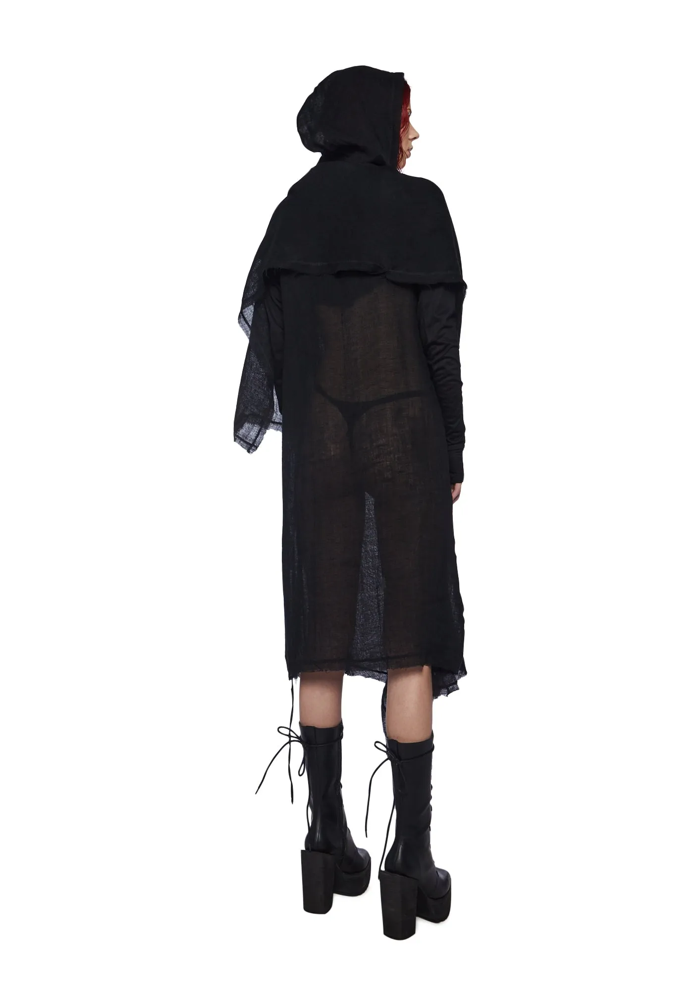 Compression Unisex Hooded Wrap Cardigan