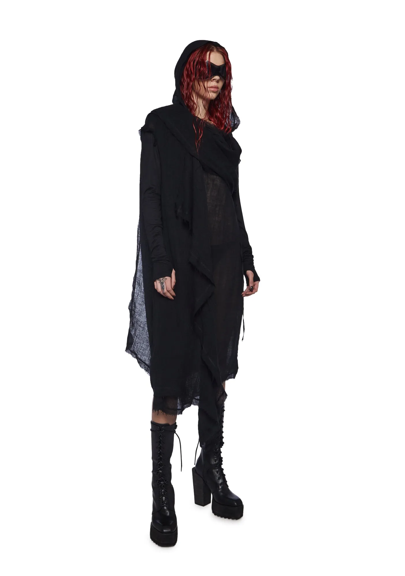 Compression Unisex Hooded Wrap Cardigan