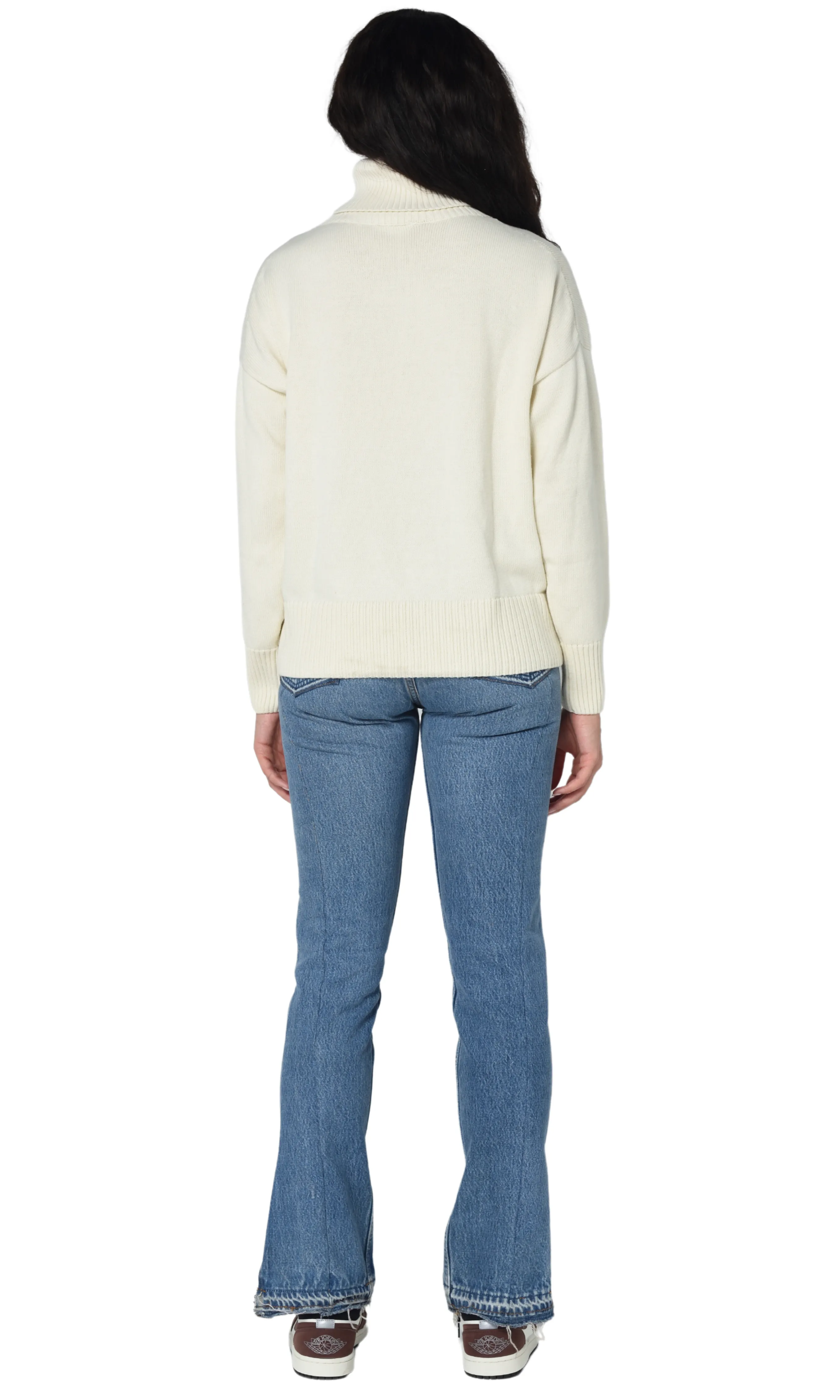 CREAM HEAVY ROLL NECK