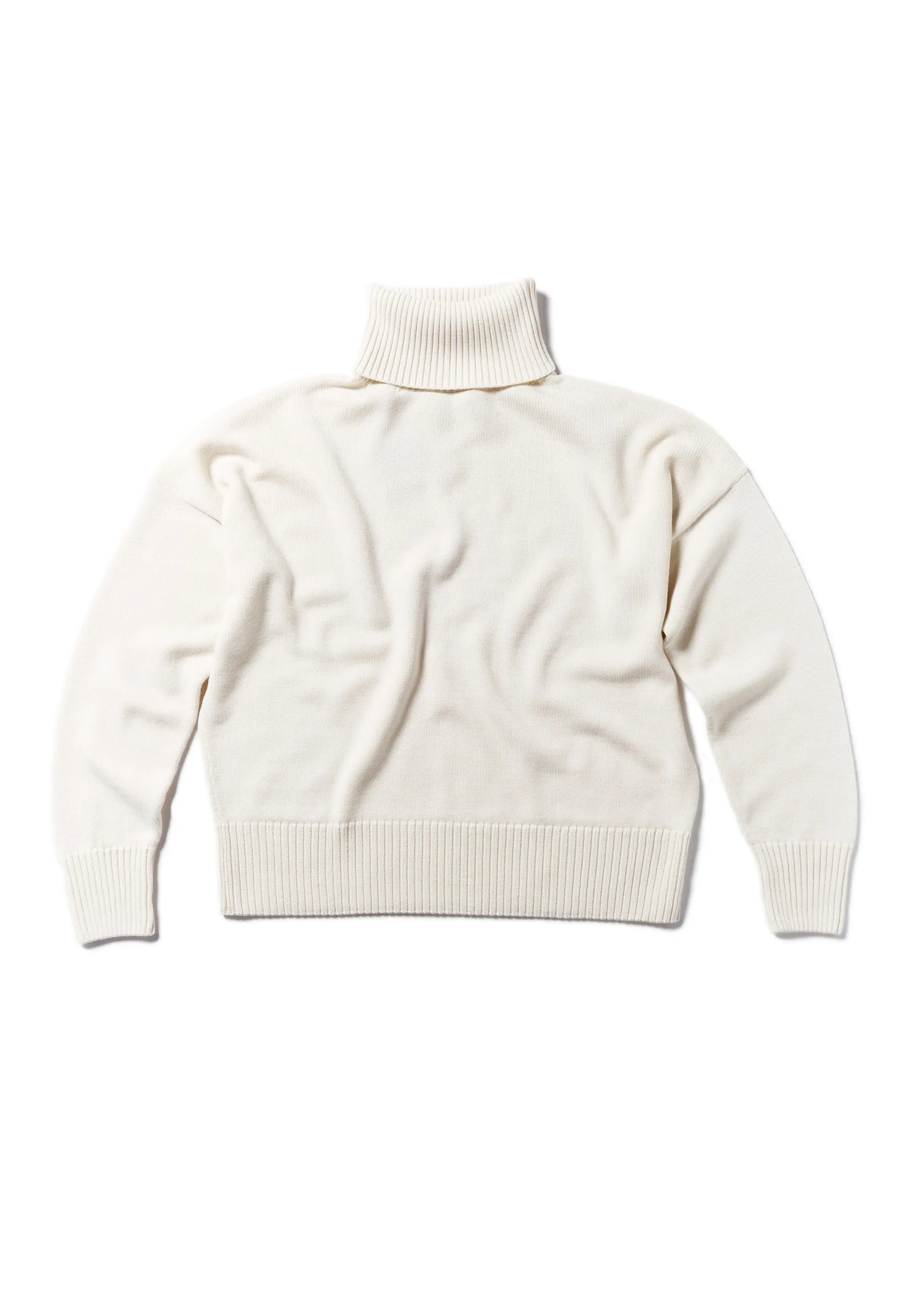 CREAM HEAVY ROLL NECK