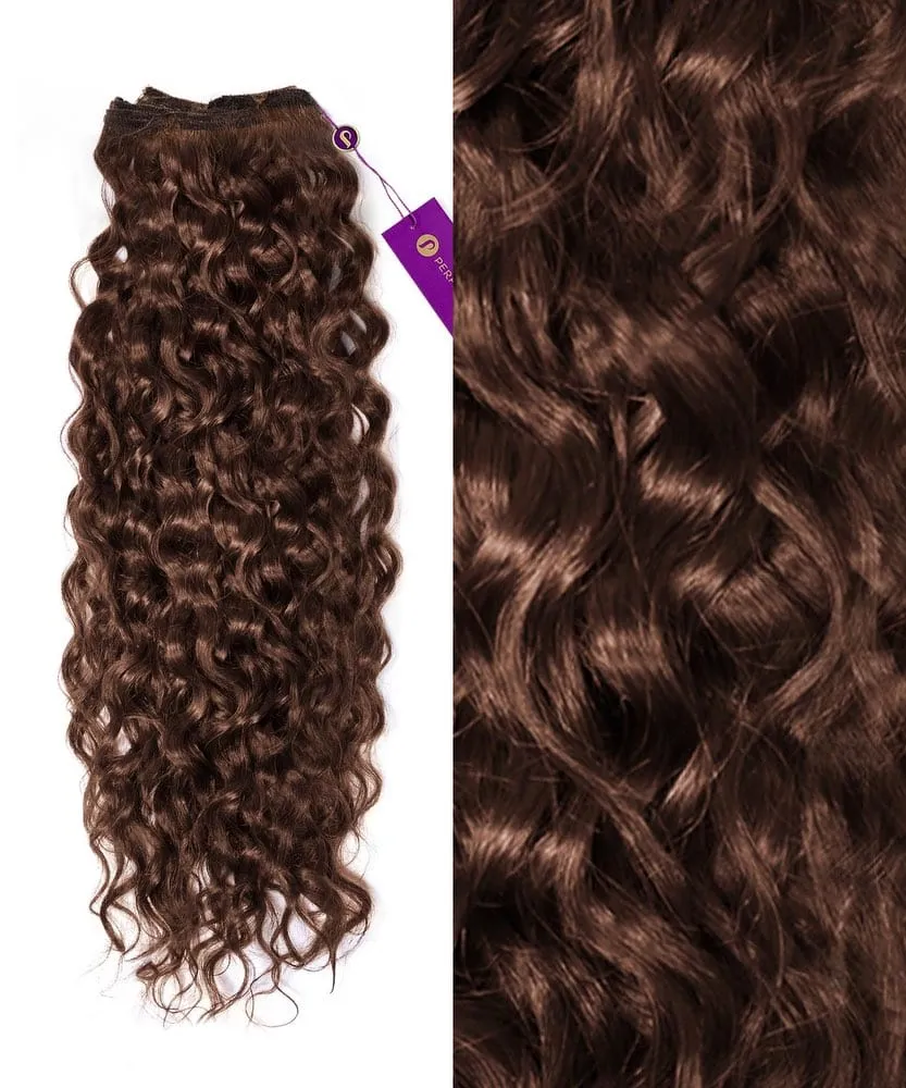 Curly Colored Hair Machine Weft