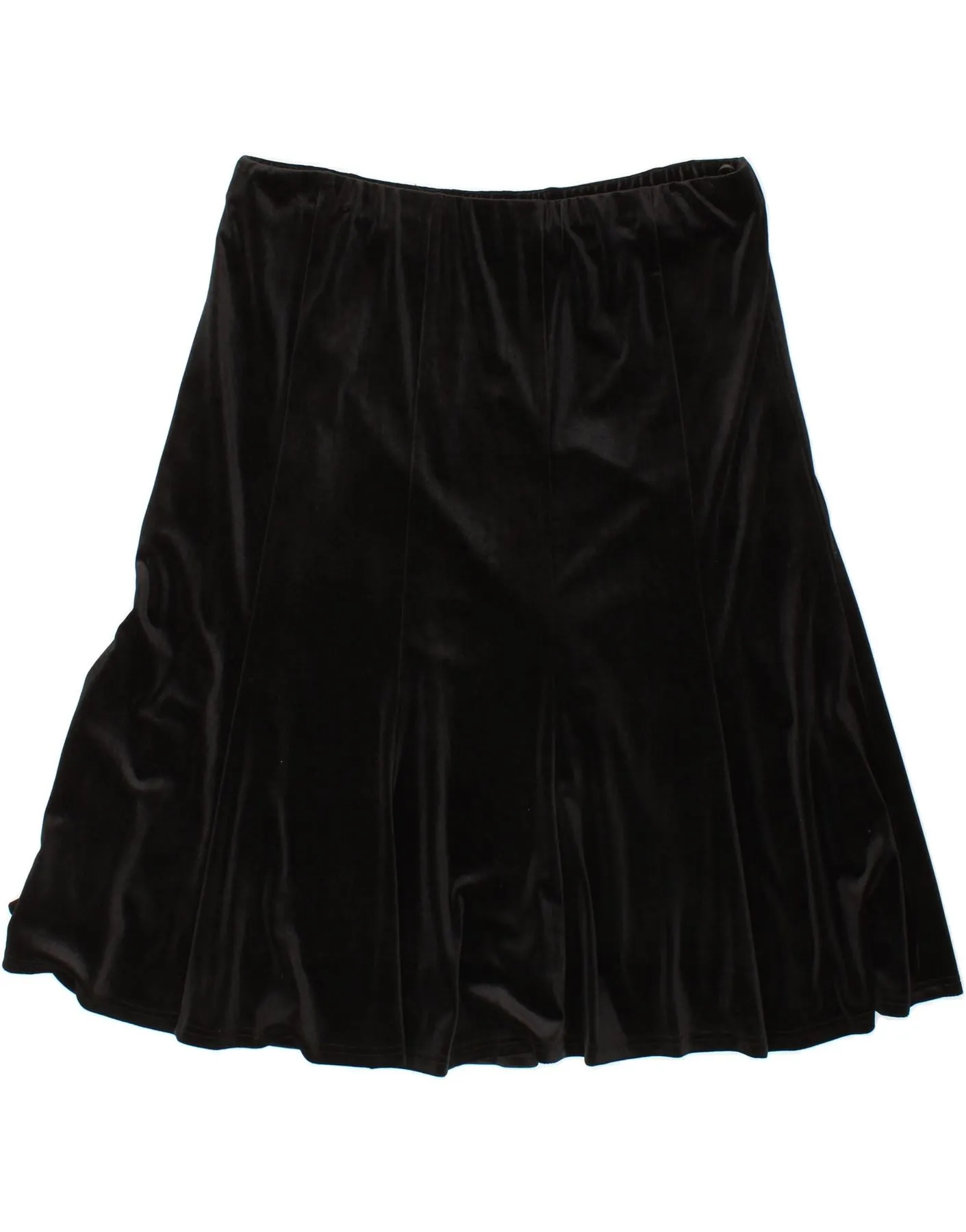 EASTEX Womens Velvet A-Line Skirt W38 XL Black
