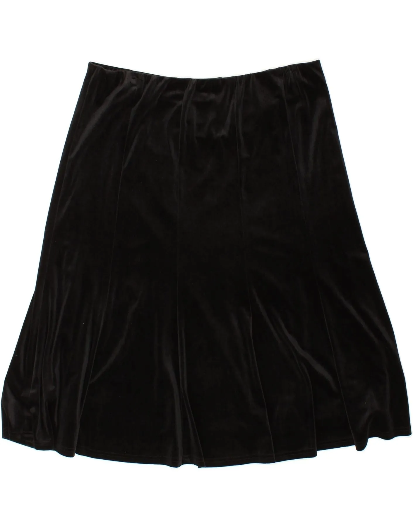 EASTEX Womens Velvet A-Line Skirt W38 XL Black