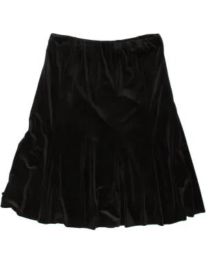 EASTEX Womens Velvet A-Line Skirt W38 XL Black