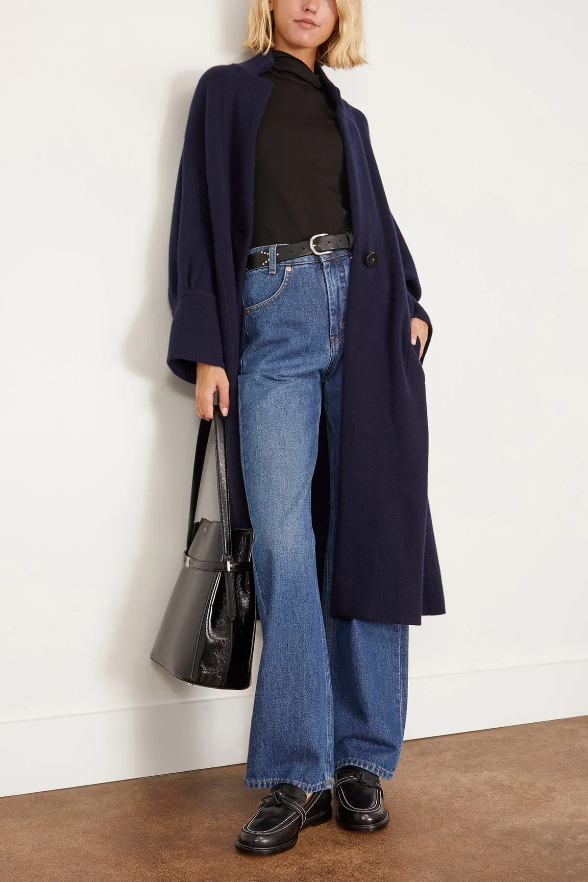 Eileen Cardigan Coat in Navy