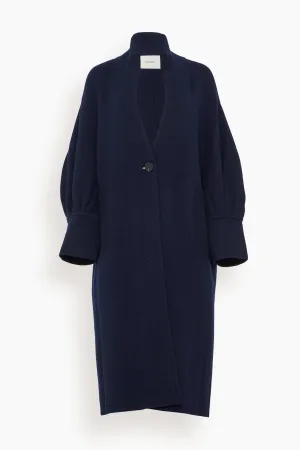 Eileen Cardigan Coat in Navy
