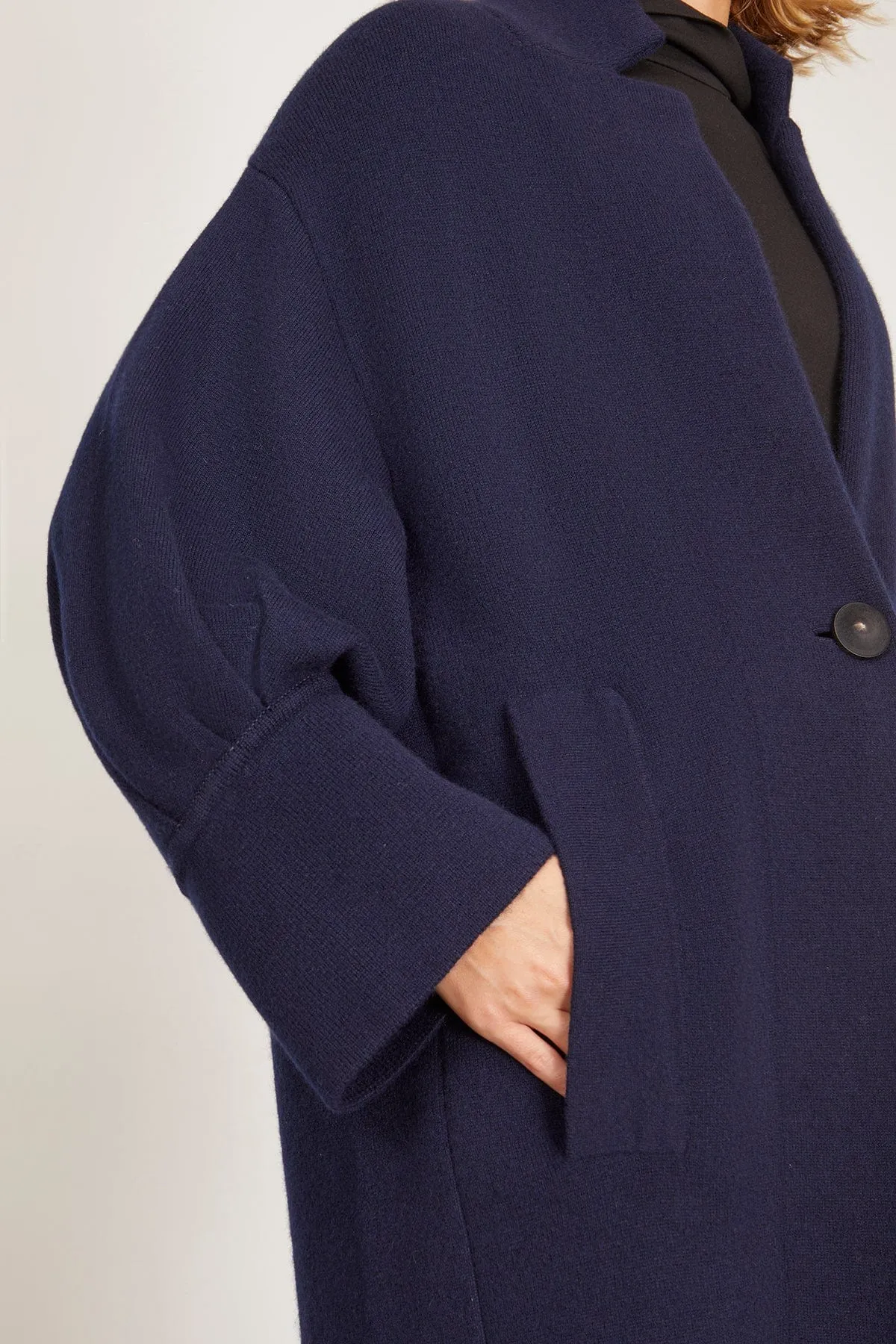 Eileen Cardigan Coat in Navy