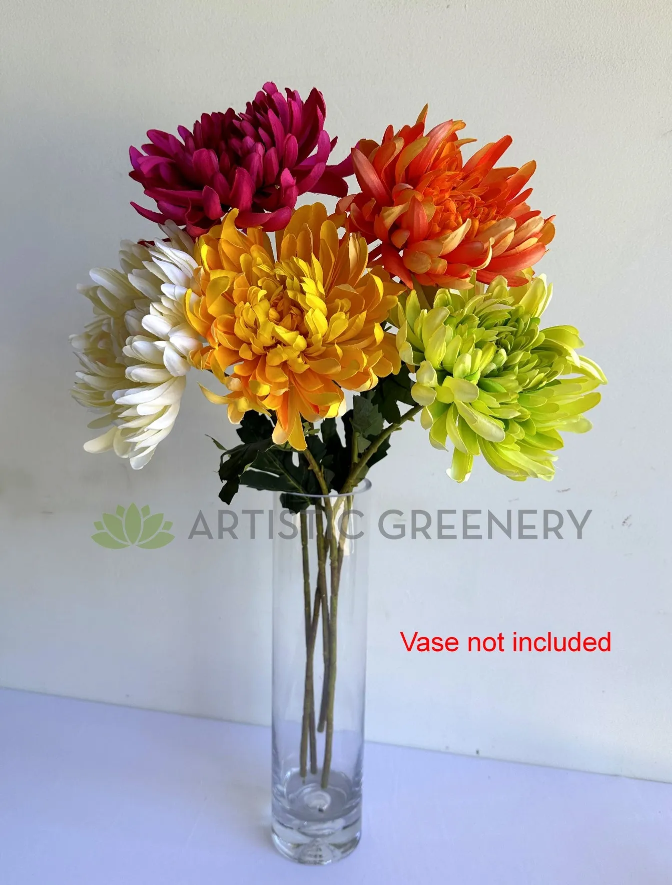 F0450 Chrysanthemum Single Stem 64cm  5 colours SPECIAL