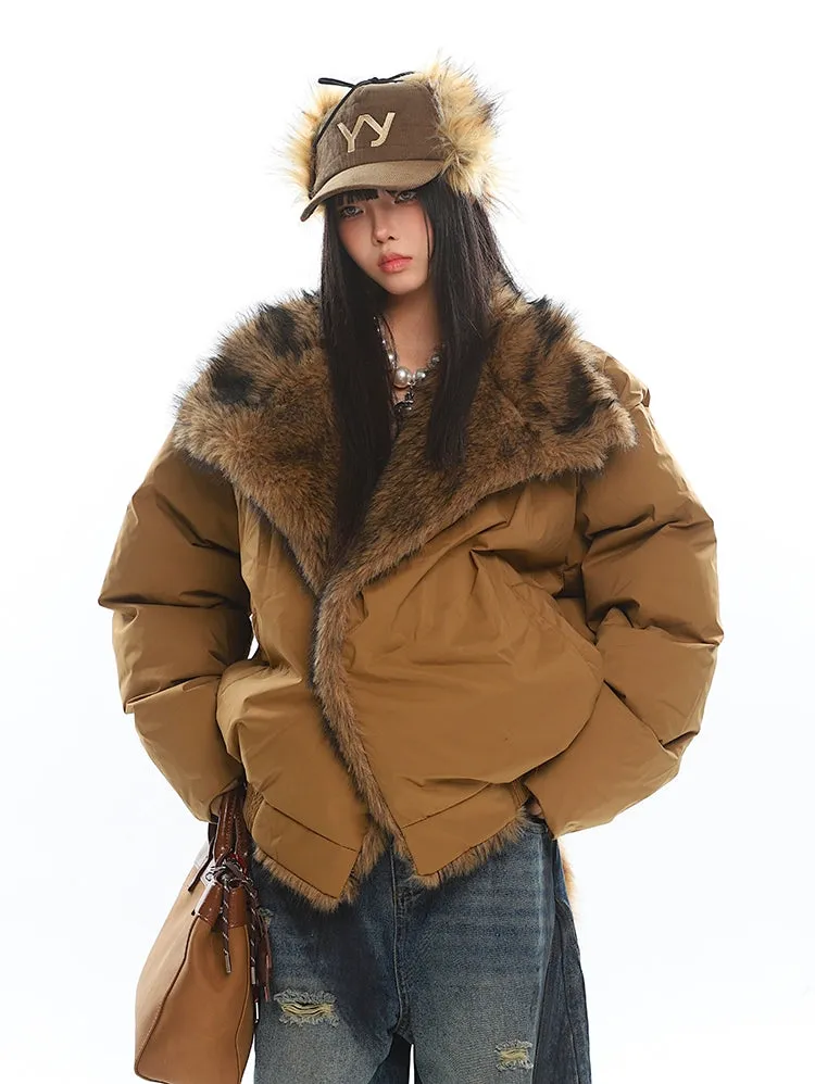 Faux Fur Lined Oversized Puffer Jacket