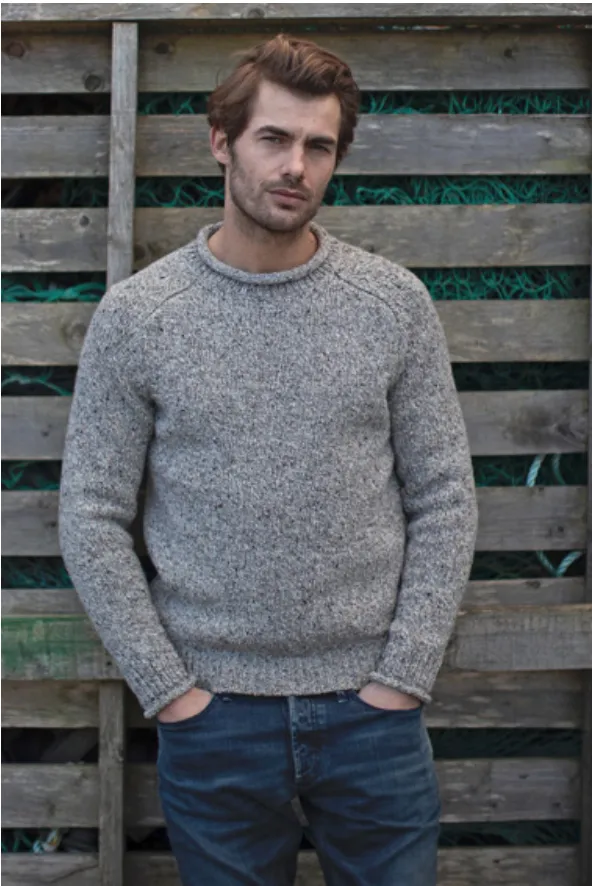 Fisherman ~ Donegal Mens Saddle Neck Jumper