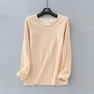 Fleece-Lined Thermal Women's Long Sleeve Tee