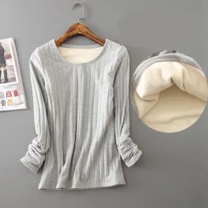 Fleece-Lined Thermal Women's Long Sleeve Tee