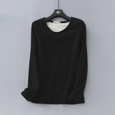 Fleece-Lined Thermal Women's Long Sleeve Tee