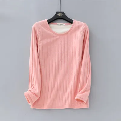Fleece-Lined Thermal Women's Long Sleeve Tee