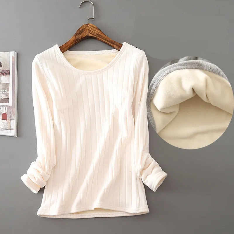 Fleece-Lined Thermal Women's Long Sleeve Tee