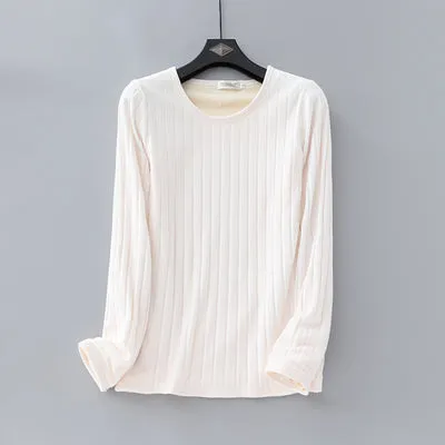 Fleece-Lined Thermal Women's Long Sleeve Tee
