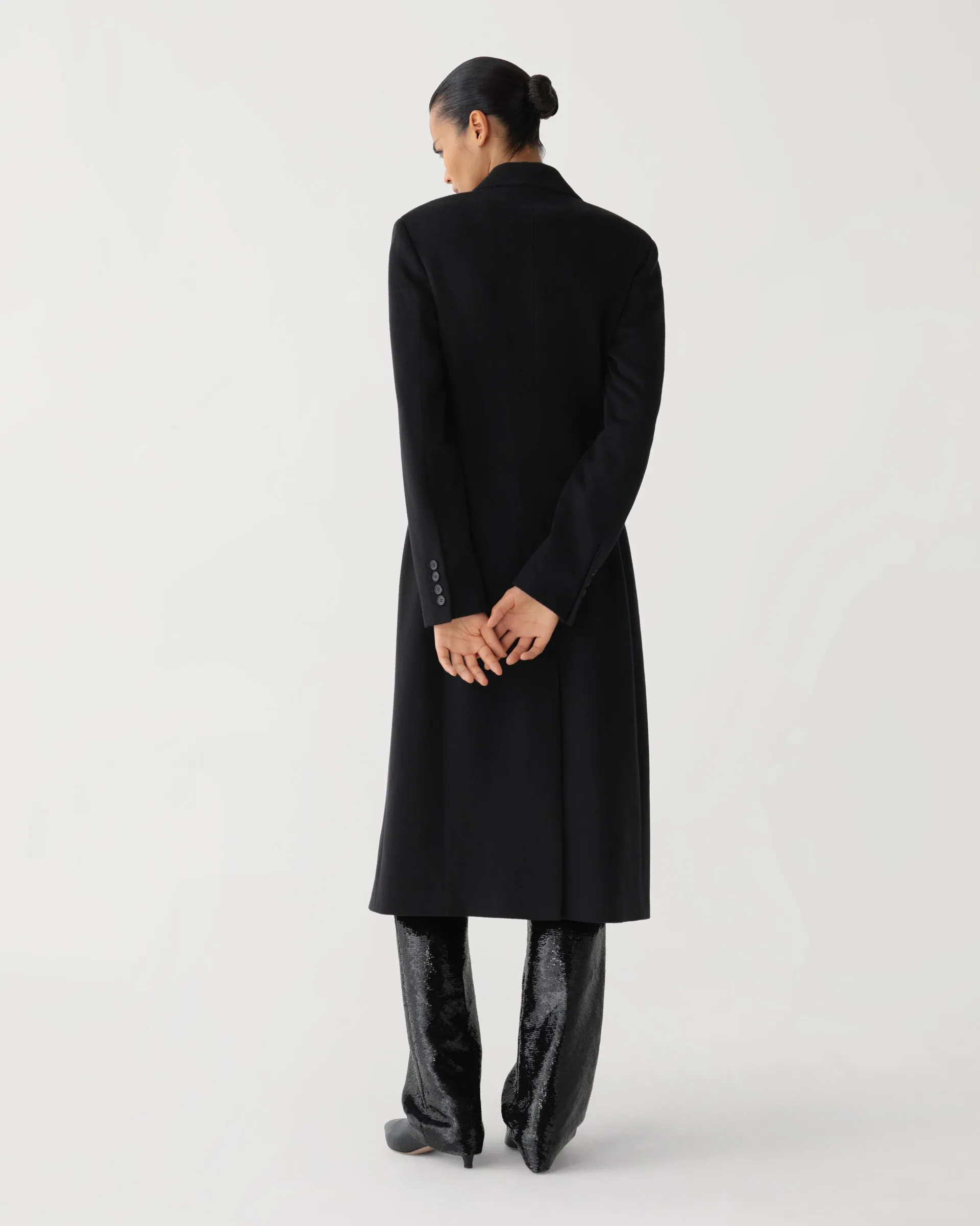 Freya Coat in Cashmere, Black