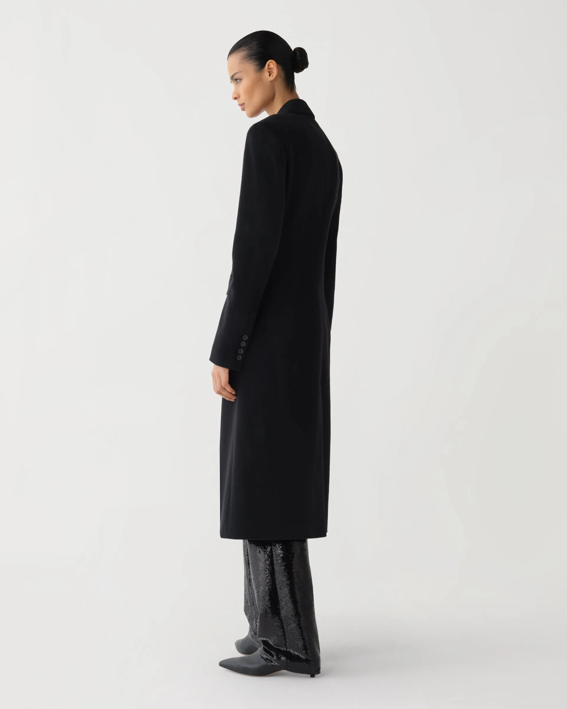 Freya Coat in Cashmere, Black