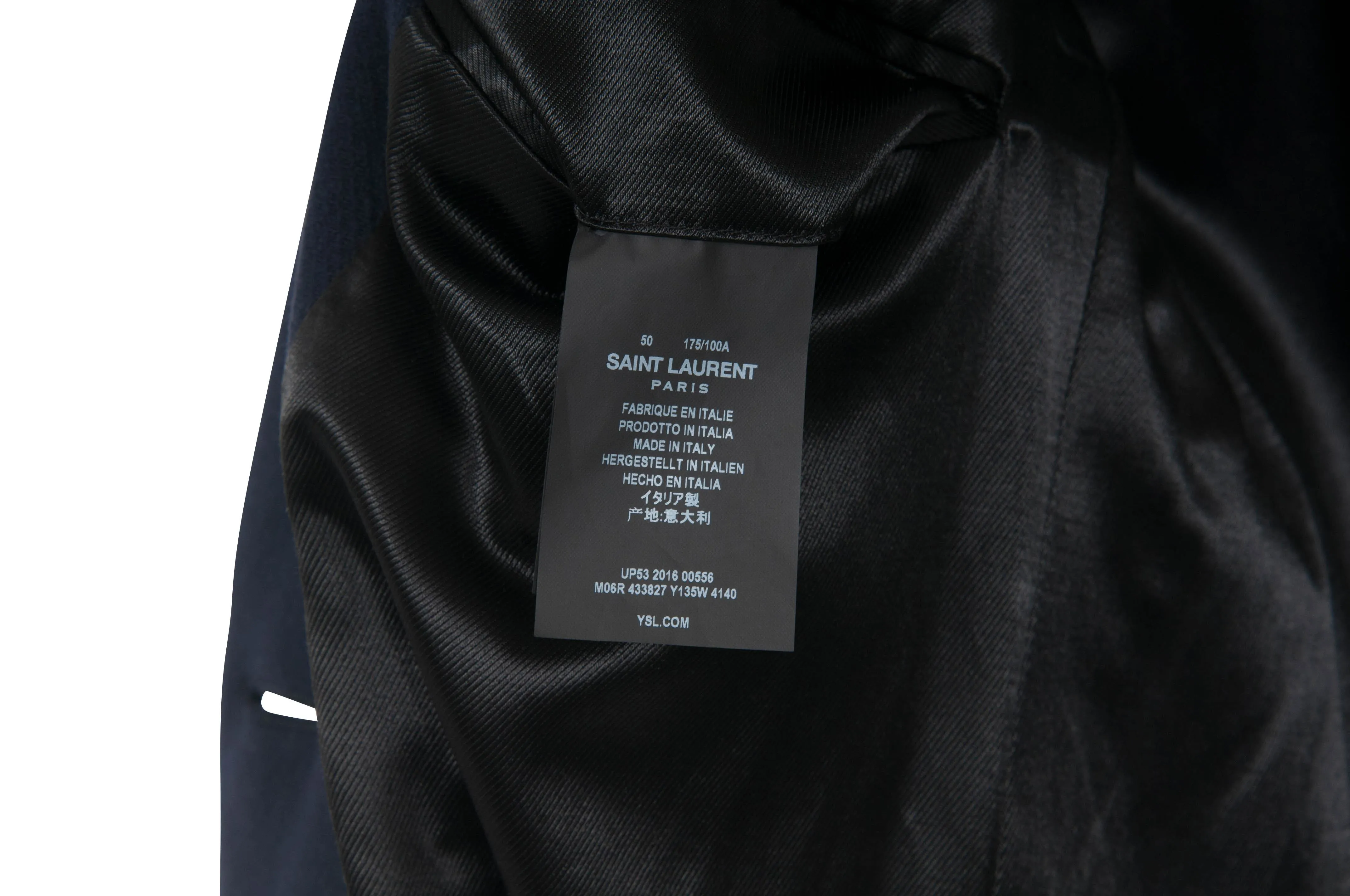 FW16 Double Breasted Long Coat (Navy)