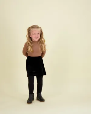 Girls A-Line Velvet Skirt