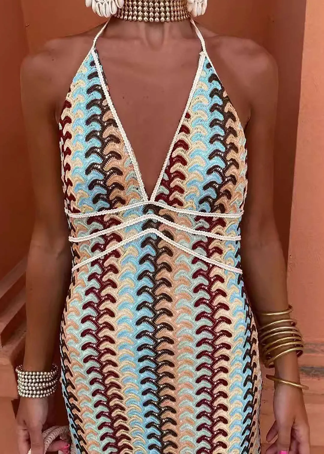 Halina Knitted Halter Dress
