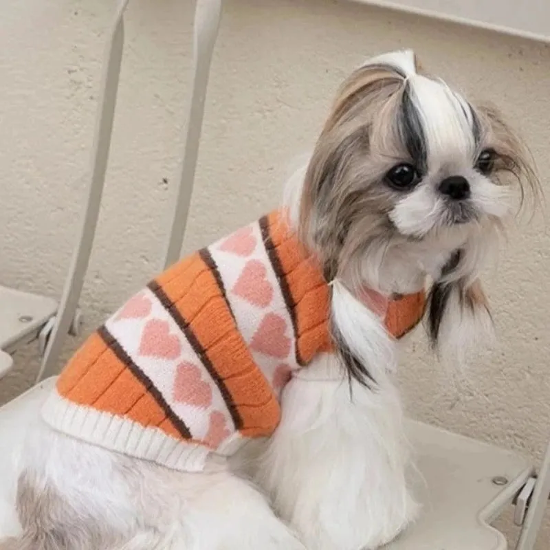 Heart Love Dog Sweater