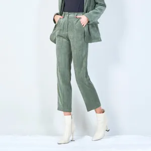High-waisted corduroy trousers wholesale
