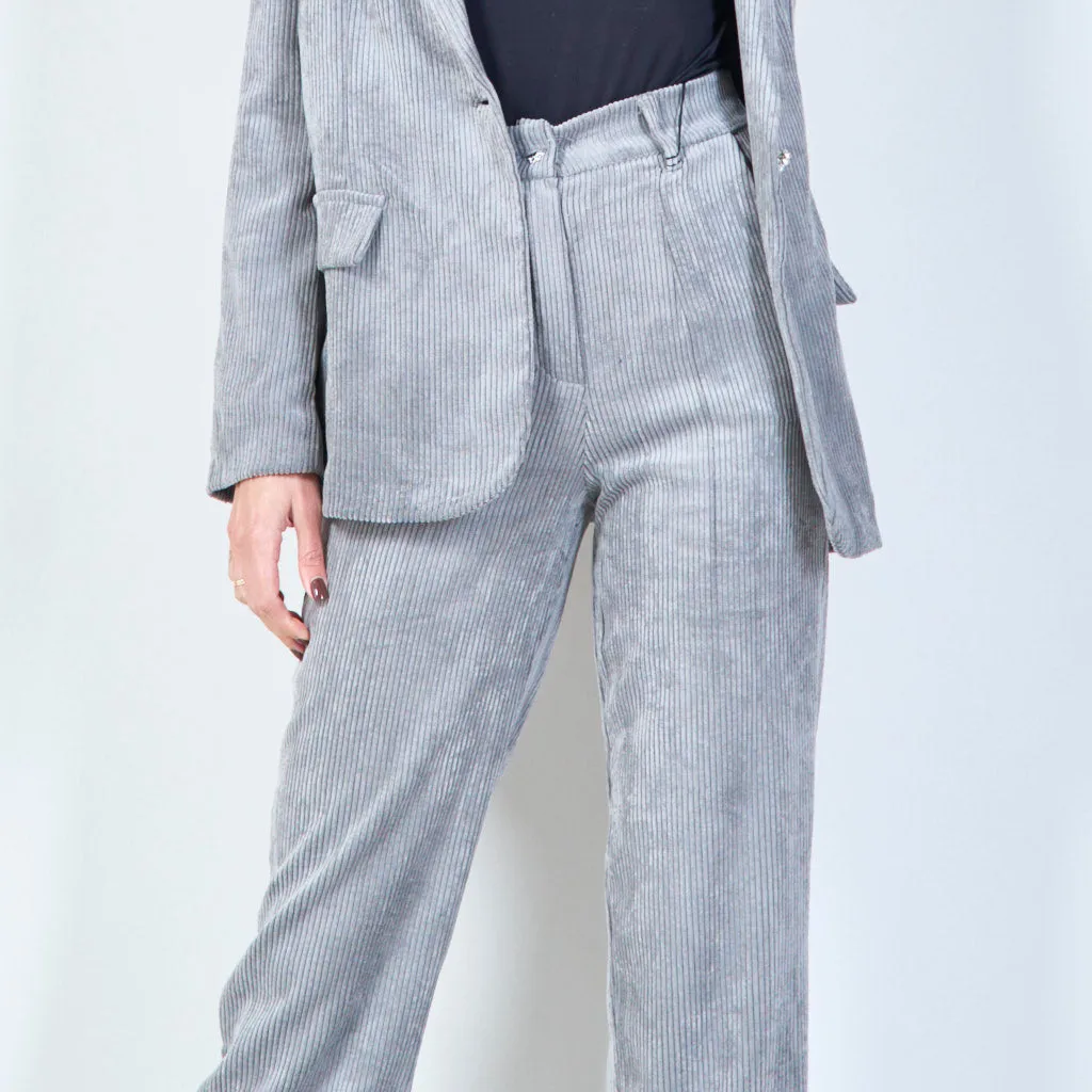 High-waisted corduroy trousers wholesale
