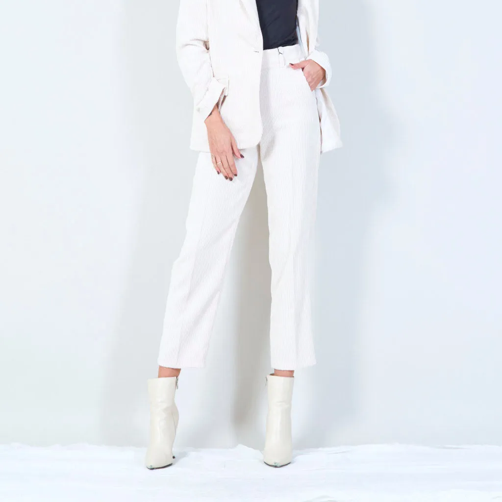 High-waisted corduroy trousers wholesale