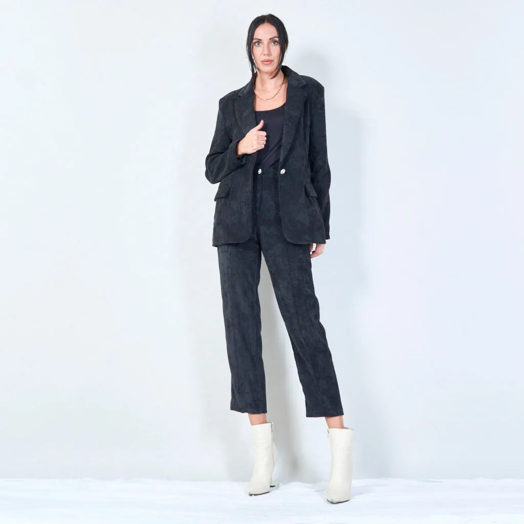 High-waisted corduroy trousers wholesale