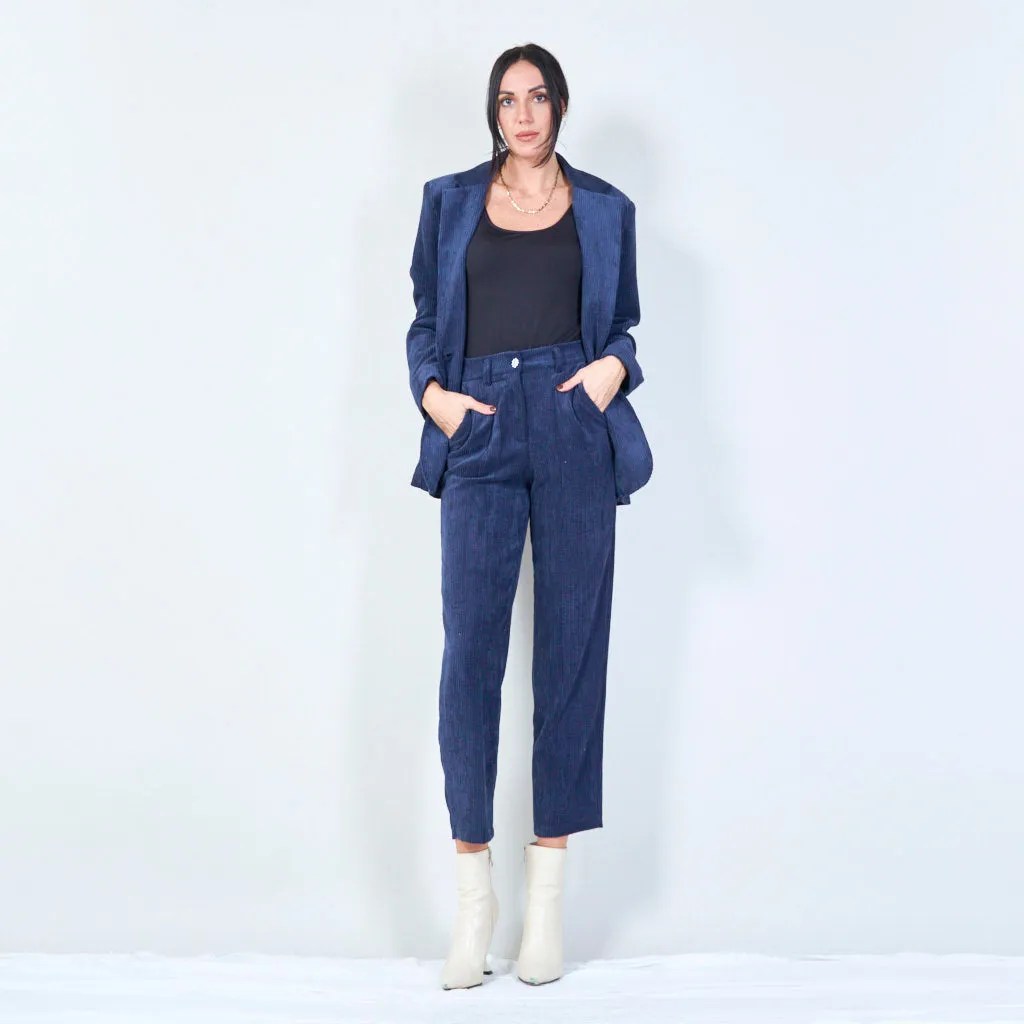 High-waisted corduroy trousers wholesale