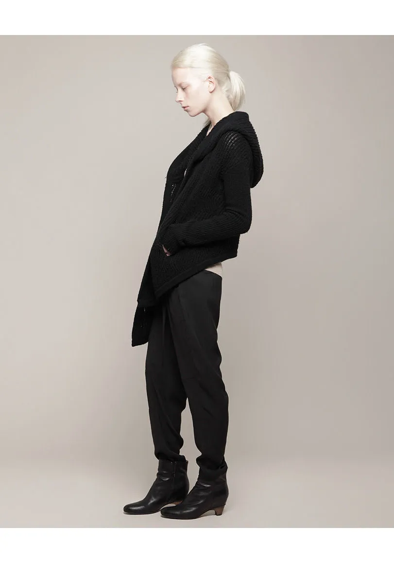 Hooded Rib Cardigan