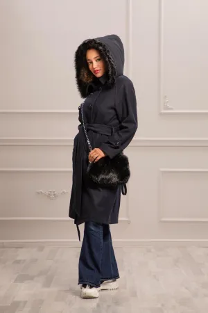 HOODED WOOLEN COAT